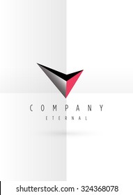 Vector graphic futuristic silver 3D symbol with sample text