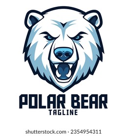 Vector Graphic for Gaming Teams: Craft a vector graphic emblem showcasing the polar bear as a symbol for both sport and e-sport gaming teams.
