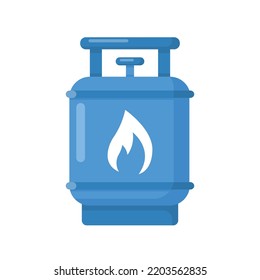 Vector graphic of gas tank. Blue gas tank illustration with flat design style. Suitable for content design assets