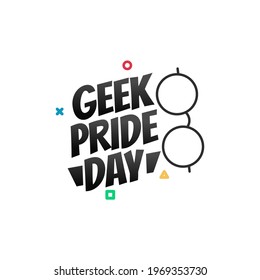 vector graphic of geek pride day good for geek pride day celebration. flat design. flyer design.flat illustration.	