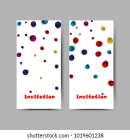 Vector graphic geometric covers with a holiday pattern for templates, mock-ups, posters, brochures, catalogs, leaflets. Design template with circles.
