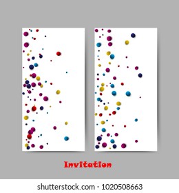 Vector graphic geometric covers with a holiday pattern for templates, mock-ups, posters, brochures, catalogs, leaflets. Design template with circles.