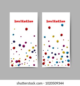 Vector graphic geometric covers with a holiday pattern for templates, mock-ups, posters, brochures, catalogs, leaflets. Design template with circles.