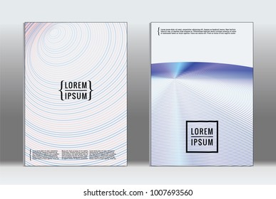 Vector graphic geometric covers with minimalistic pattern for templates, layouts, posters, brochures, catalogs, flyers. Set of placards with minimalistic geometry elements. Design template with lines 