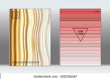 Vector graphic geometric covers with minimalistic pattern for templates, layouts, posters, brochures, catalogs, flyers. Set of placards with minimalistic geometry elements. Design template with lines 