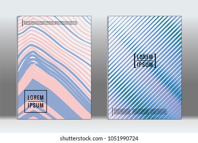 Vector graphic geometric covers with minimalistic pattern for templates, layouts, posters, brochures, catalogs, flyers. Set of placards with minimalistic geometry elements. Design template with lines 