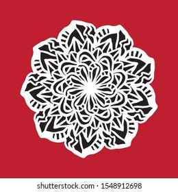 Vector graphic geometric elements and shapes, retro floral pattern 