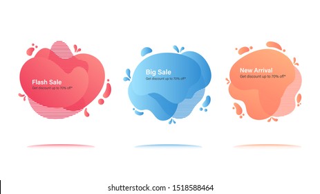 Vector Graphic Geometric flat banners. Modern abstract shapes for sale promotion. Background for graphics sale banner.
