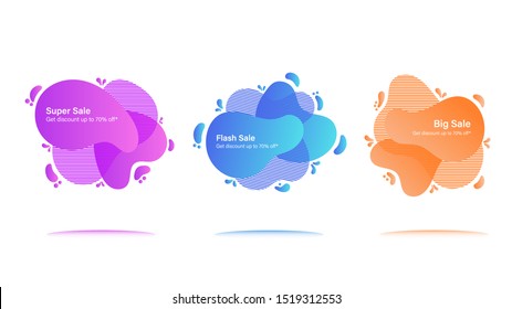 Vector Graphic Geometric flat banners. Modern abstract shapes for sale promotion. Background for graphics sale banner.