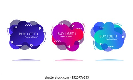 Vector Graphic Geometric flat banners. Modern abstract shapes for sale promotion. Background for graphics sale banner.