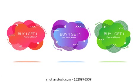 Vector Graphic Geometric flat banners. Modern abstract shapes for sale promotion. Background for graphics sale banner.
