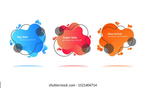 Vector Graphic Geometric flat banners. Modern abstract shapes for sale promotion. Background for graphics sale banner.