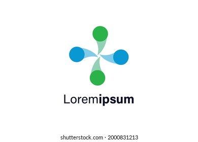 Vector graphic geometric tech logo, biotechnology, high tech, fintech icons, and symbols
