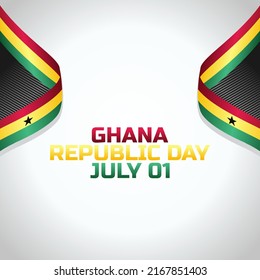 vector graphic of ghana republic day day good for ghana republic day celebration. flat design. flyer design.flat illustration.