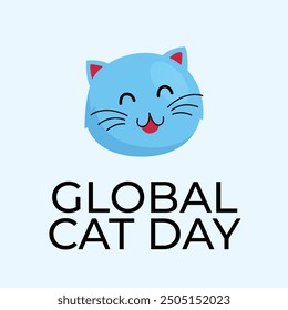 vector graphic of Global Cat Day ideal for Global Cat Day celebration