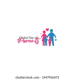 Vector Graphic Of Global Day Of Parents Good For Global Day Of Parents Celebration. Flat Design. Flyer Design.flat Illustration.