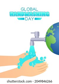 gráfico vectorial del día mundial del lavado de manos bueno para la celebración mundial del día del lavado de manos. diseño plano. diseño de volante.ilustración plana.