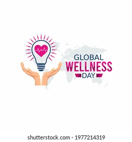 Vector Graphic Of Global Wellness Day Good For Global Wellness Day Celebration. Flat Design. Flyer Design.flat Illustration.	