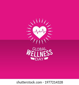 vector graphic of global wellness day good for global wellness day celebration. flat design. flyer design.flat illustration.	