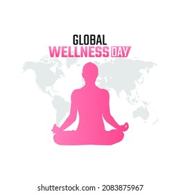vector graphic of global wellness day good for global wellness day celebration. flat design. flyer design.flat illustration.