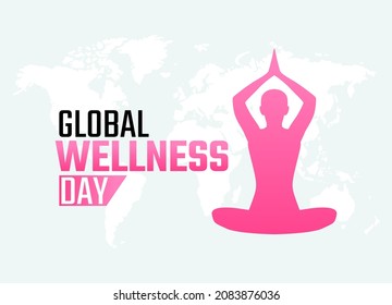 vector graphic of global wellness day good for global wellness day celebration. flat design. flyer design.flat illustration.