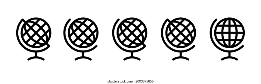 Vector graphic of globe icon collection | Earth icon | World icon
