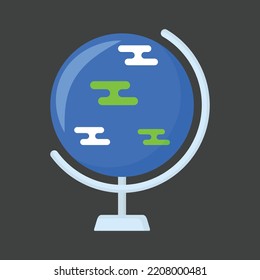 Gráfica vectorial del globo. Ilustración simple del globo con diseño plano. Adecuado para materiales de diseño de afiches o contenidos