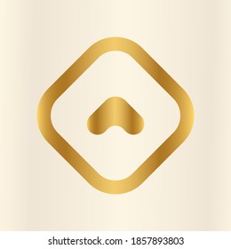 logotipo de cuadrado de oro gráfico vectorial
