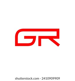 Gráfico vectorial del logotipo de diseño de letras GR o RG en un estilo moderno. Este vector es perfecto para logotipos de empresa, diseños de camisetas, plantillas, carteles, identidad, negocios y marca, etc.