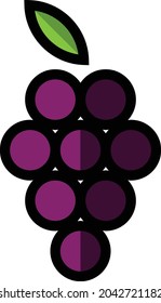 Vector graphic of grape. Suitable for nature, food and beverage o fruits.