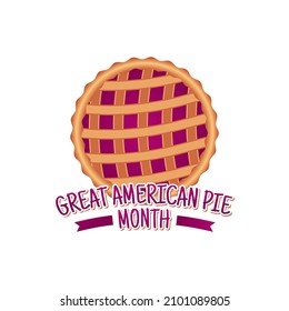 gráfico vectorial del gran mes americano del pastel bueno para la celebración del gran mes americano del pastel. diseño plano. diseño de volante.ilustración plana.