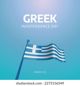 vector graphic of Greek independence day good for Greek independence day celebration. flat design. flyer design.flat illustration.