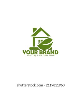 vector graphic green house logo, tree logo, home farm logo template, simple design. can be used as a symbol, brand identity, company logo, icon, or other.