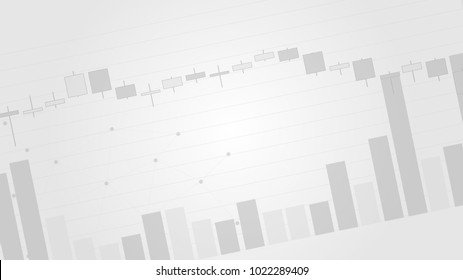 Vector graphic of grey background of stock index bar style wallpaper for presentation.