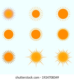 Vector Graphic: A Group Of Shapes For The Sun