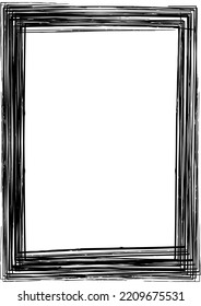 Vector graphic of grunge frame background. Black and white grunge rectangle background. Good element design for your poster, banner, advertisement etc. vector eps10.

