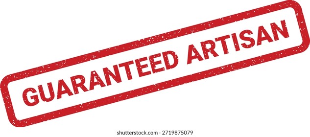 Vector gráfico de un sello artesanal garantizado. Excelente para productos hechos a mano, etiquetas artesanales o promoción de la artesanía de calidad.