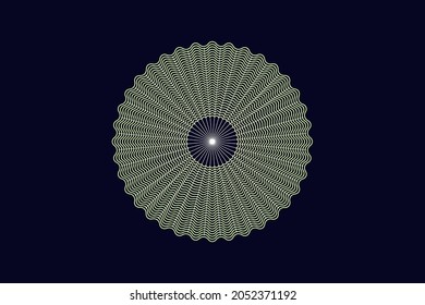 Gráfico vectorial del patrón Guilloche. Textura del certificado vectorial. Textura para certificado, invitaciones a bodas, billetes, diseño de dinero, moneda, nota, cheque, boleto, etc.
