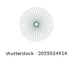 Vector graphic of Guilloche pattern on white background. Rosette (line elements) for money design. Simple mandala design. Good for certificate, wedding invitations, banknote, money design, currency.
