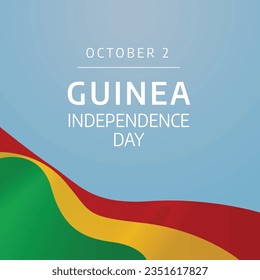 vector graphic of Guinea Independence Day good for Guinea Independence Day celebration. flat design. flyer design.flat illustration.