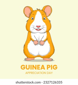 Vector Graphic of Guinea Pig cartoon, suitable for Guinea Pig Appreciation Day on July 16