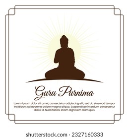 Vector Graphic of Guru Purnima celebrated on Hindu month of Ashadha. Celebration in India and Nepal