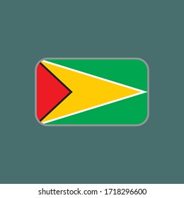 vector graphic of the guyana state flag