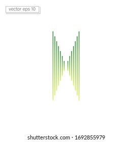 vector graphic H letter logo template. gradient green color Perfect for company logos, web brands etc.