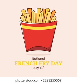 Vector graphic of hand drawn potatoes french fries, suitable for national french fry day