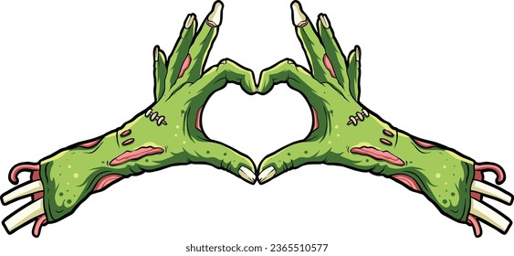 vector graphic hand zombie love