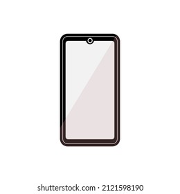 gráfico vectorial del teléfono móvil sobre fondo blanco. adecuado para ilustración, libro, etc.