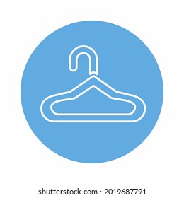 Vector Graphic of Hanger - Blue Monochrome Style - simple illustration. Editable stroke. Design template vector.outline style design.Vector graphic illustration