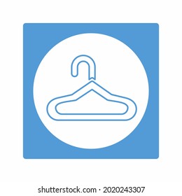 Vector Graphic of Hanger - White Moon Style - simple illustration. Editable stroke. Design template vector.outline style design.Vector graphic illustration