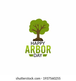 vector graphic of happy arbour day good for happy arbour day celebration. flat design. flyer design.flat illustration.